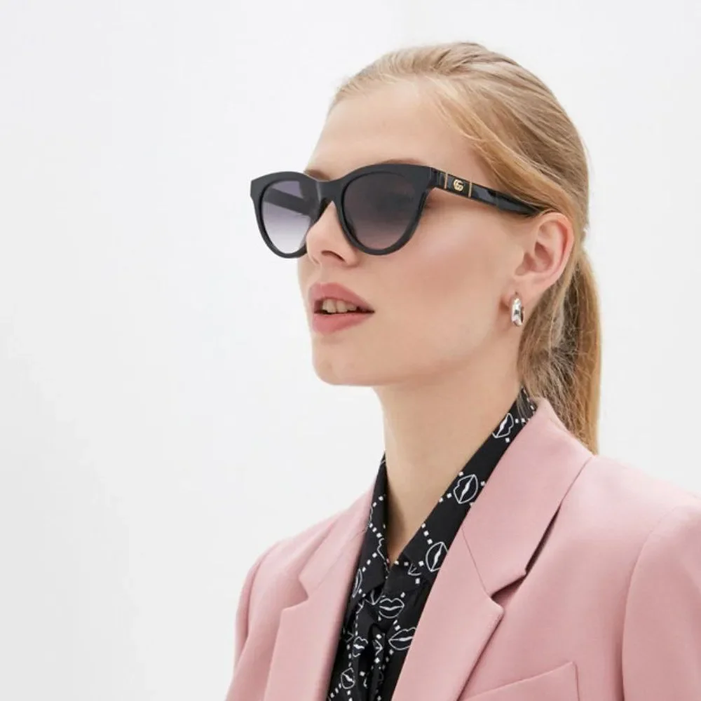 GUCCI GG0763S 001 Sunglasses Black Gray Gradient Cat Eye Women - Picture 4 of 11